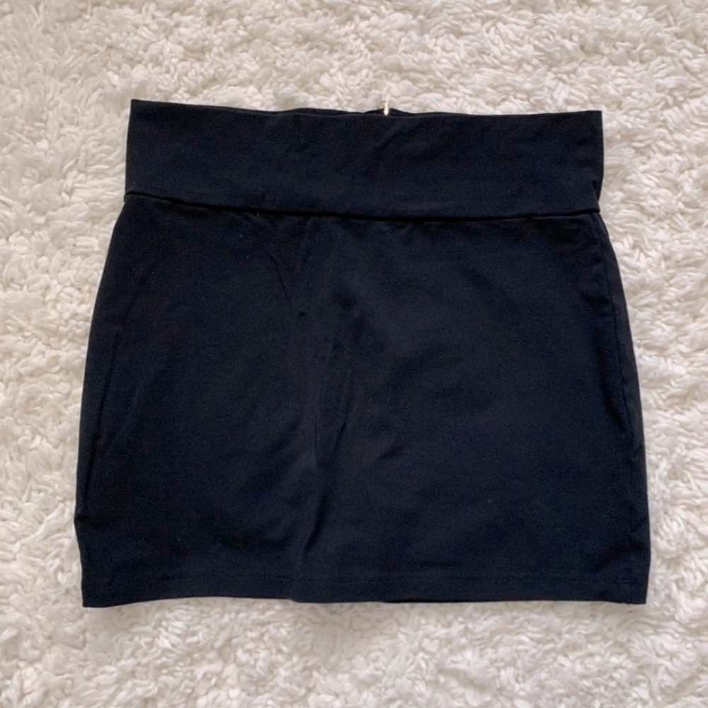 Bebe Black Mini Skirt, Sz Large